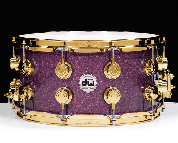 DW Collector's Series SonicPly 8x14 Purple Glass with Gold
