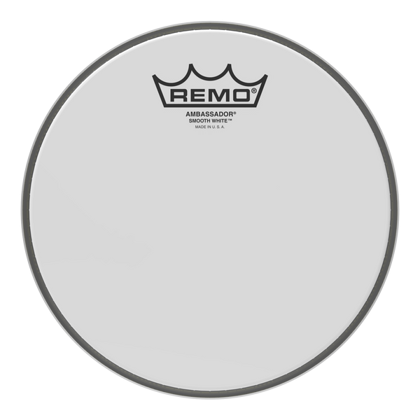 Remo Ambassador Smooth White Drumhead, 8"
