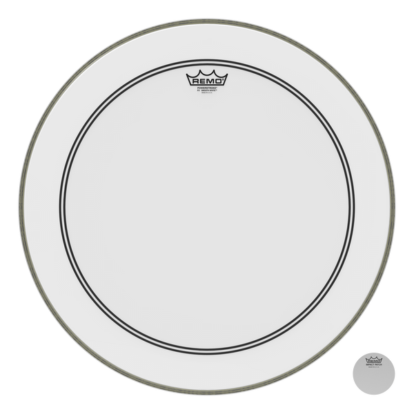 Remo Powerstroke P3 Smooth White Bass Drumhead, 22"