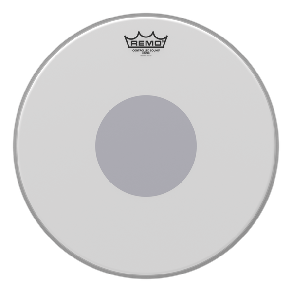 Remo Controlled Sound Coated Black Dot Drumhead - Bottom Black Dot, 15"