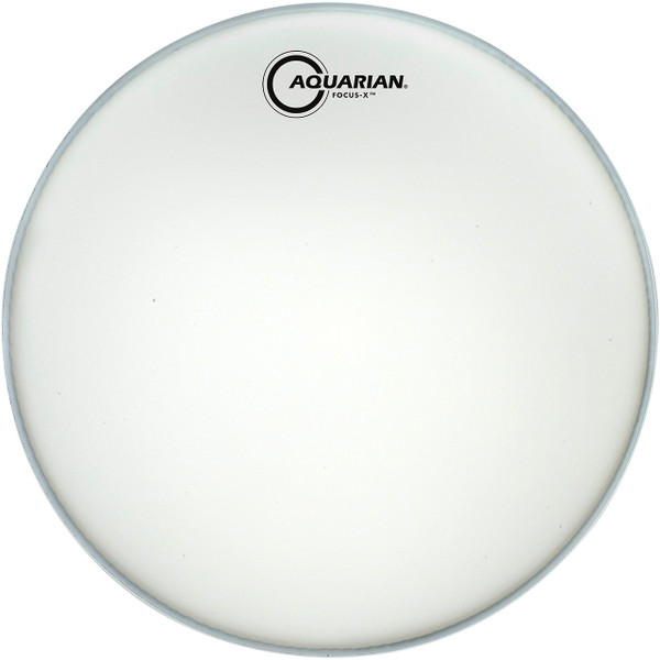 Aquarian Focus-X White Texture Coated 10mil Single Ply Drumhead with Focus-X Ring 8" product image