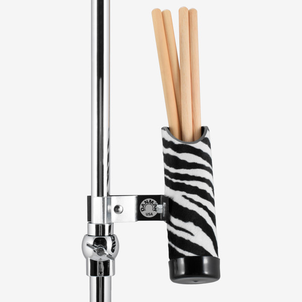 Danmar Stick Holder - Clamps To Any Stand W/ Angle Adjustment, Holds 3 Pairs - White Zebra product image
