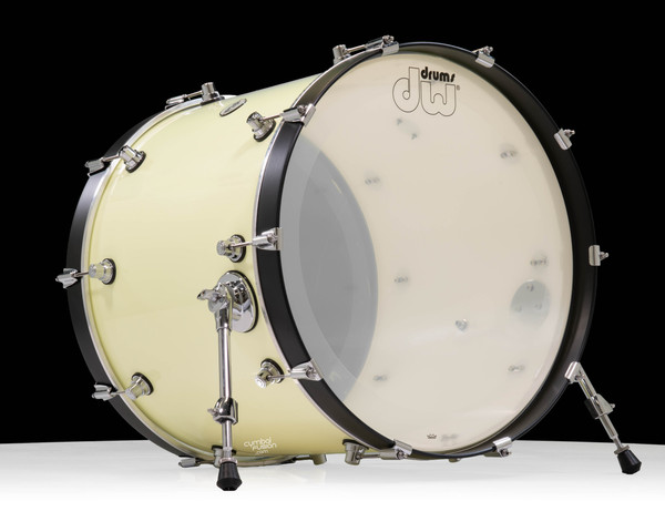 Used DW Design Series Acrylic 18" x 22" Bass Drum - Glow-in-the-Dark Wrap