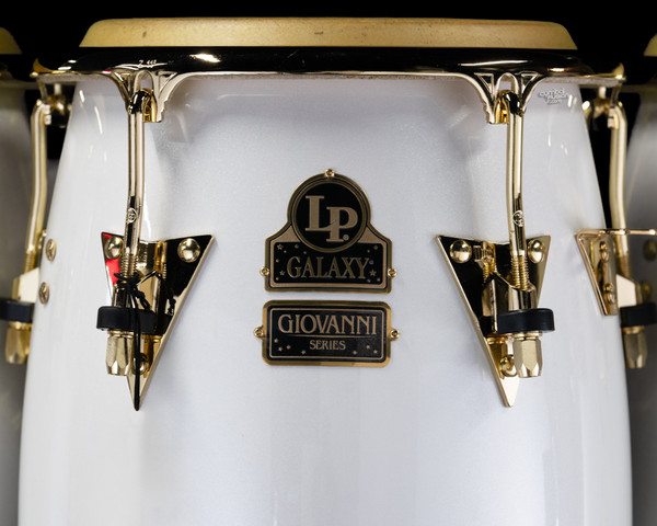 LP Special Edition Giovanni Galaxy CCII Z Mango 12 1/2" Tumba - Pearl White / Gold Hardware