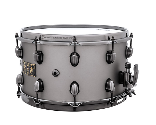 Mapex Artist Collection Aquiles Priester PsychOctopus 14 x 8 Snare Drum - Gun Metal Grey back view