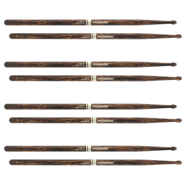 Promark Rebound 5A FireGrain Hickory Drumstick, Acorn Wood Tip, 4-Pack product image