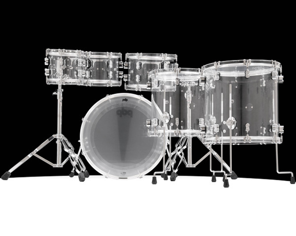 PDP Concept Acrylic 6pc Shell Pack – Clear w/ Chrome Hardware (PDCA2216CL) back view