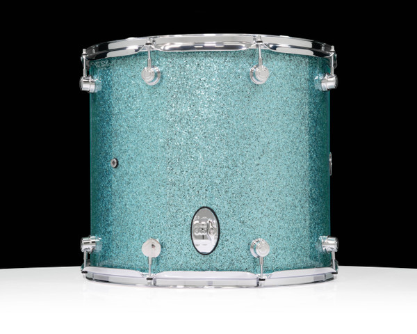 DW Performance Series 16x18 Floor Tom - Aqua Glass back view