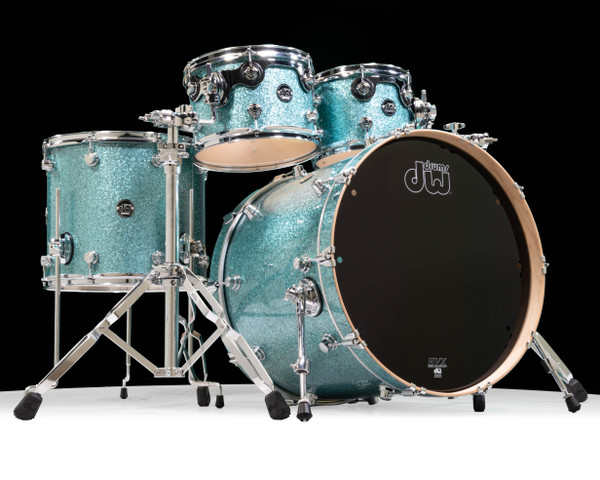 DW Performance Series 4-Piece Shell Pack - Aqua Glass 10/12/16/22