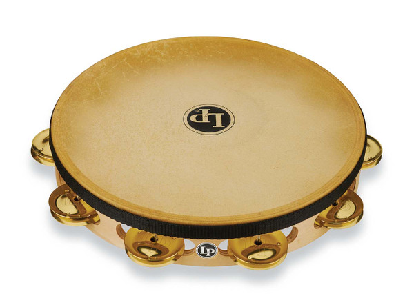 LP Pro 10 Inch Single Row Headed Tambourine - Brass product image