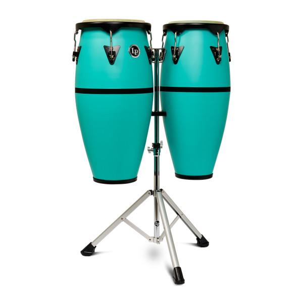 LP Discovery II Ultralight 10-11 Conga Set w/Stand, Sea Foam product image