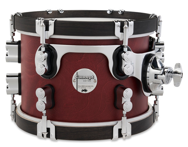 PDP Concept Classic 7x10 Ox Blood Stain Tom with Ebony Stain Hoops product image
