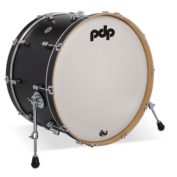 PDP Concept Classic Maple Bass Drum, 14x24, Ebony Stain w/Ebony Stain Hoops and Chrome Hardware product image