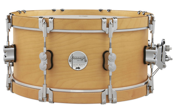 PDP Concept Classic 6.5x14 Natural Stain Snare with Natural Stain Wood Hoops product image