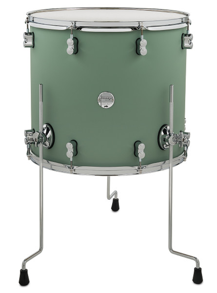 PDP Concept Maple 16x18 Floor Tom Satin Seafoam Finish Ply with Chrome Hardware product image