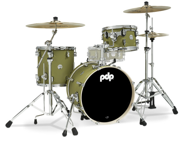 PDP Concept Maple Series 3-Piece Bop Shell Pack, Satin Olive product image