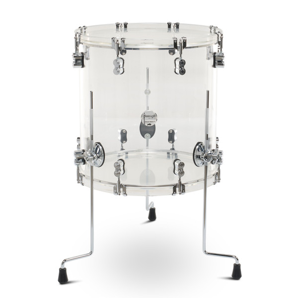 PDP Concept Acrylic Floor Tom 16x16" Clear with Chrome Hardware product image