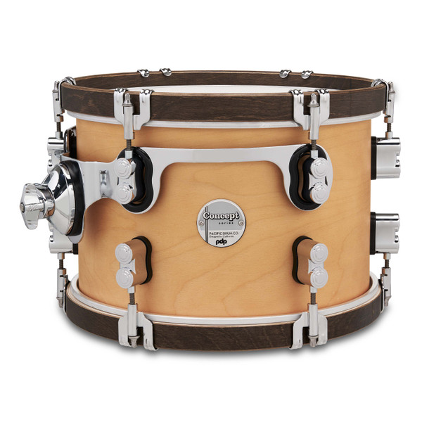 PDP Concept Classic 8x12 Natural Stain Tom with Walnut Stain Hoops product image