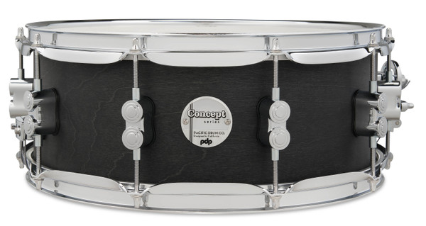 PDP Concept Series Black Wax Maple Snare, 5.5x14, Satin Black w/Chrome Hardware product image