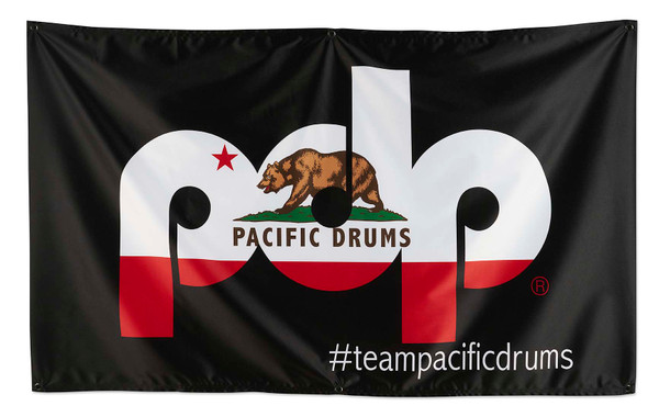 PDP Banner, Cali Flag On Black, 60”x 36” in product image