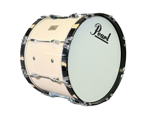 Used Pearl 20" Marching Bass Drum - White