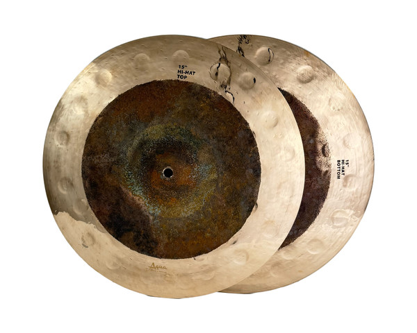 Aqua Tidal 15 in. Hi-Hat Cymbals front view