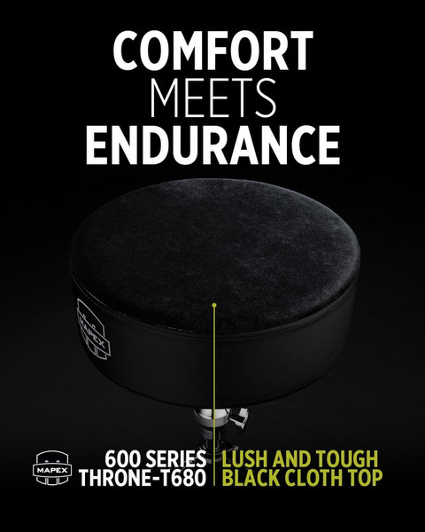 Mapex Round Seat With Black Cloth Top Threaded Spindle product image