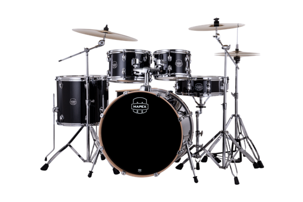 Mapex Venus 5 Piece Rock Complete Setup Black Galaxy Sparkle product image