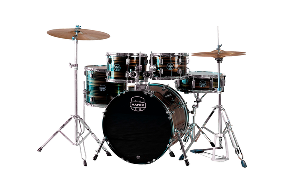 Mapex Comet 5 Piece Complete Setup 20" Bd Ebony Yellow Grain product image