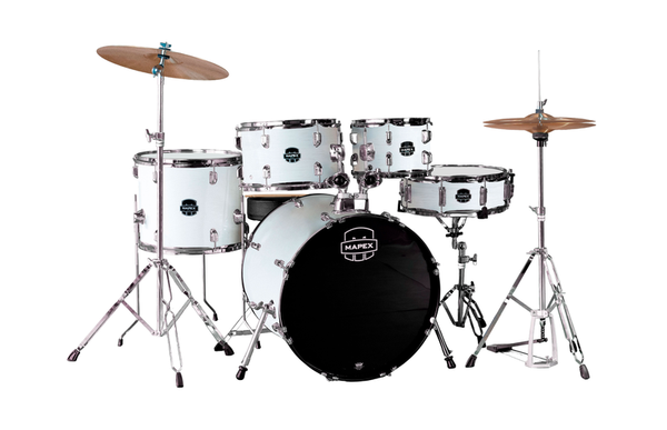 Mapex Comet 5 Piece Complete Setup 20" Bd White Thin Grain product image