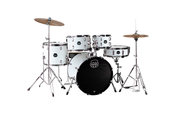 Mapex Comet 5 Piece Complete Setup 22" Bd White Thin Grain product image