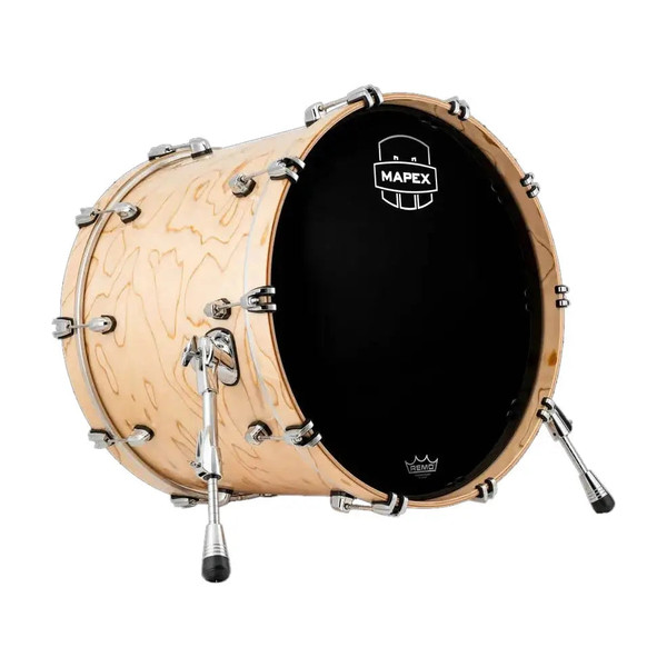 Mapex Saturn VI Bass Drum 24x14 (Without Bass Drum Mount) - Exotic Natural Burl
