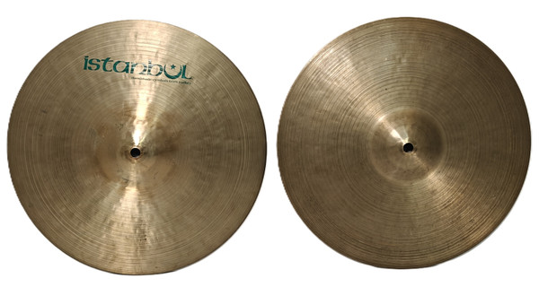 Used Istanbul Medium Hi-hats 13", Pre-split Green Label