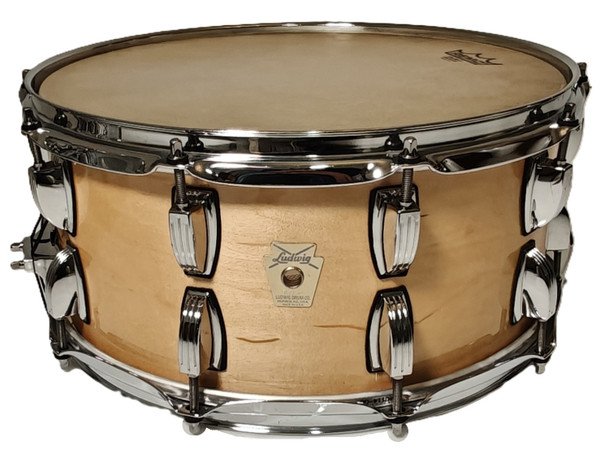 Used Ludwig Classic Maple 20-Lug Snare Drum Natural, 6.5x14