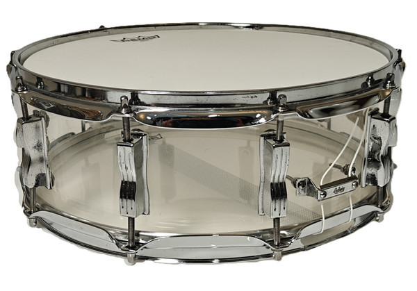 Used U-LS901VXX38 Ludwig 1970s Vistalite Snare Drum Clear Acrylic, 5x14 (no muffle)