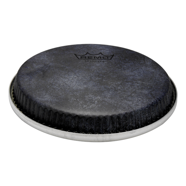 Remo R-Series, Low Collar, Skyndeep Bongo Drumhead - Black Calfskin Graphic, 7.15" product image 1