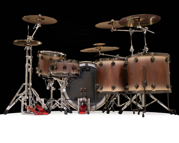 DW Collector's Series 5pc Prototype Kit - Hard Satin Burst Over Walnut back view