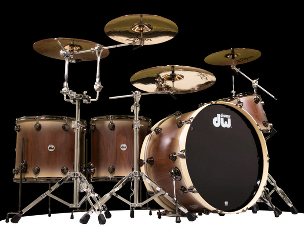 DW Collector's Series 5pc Tommy Lee Carnival Of Sins Prototype Kit - Hard Satin Burst Over Walnut front view