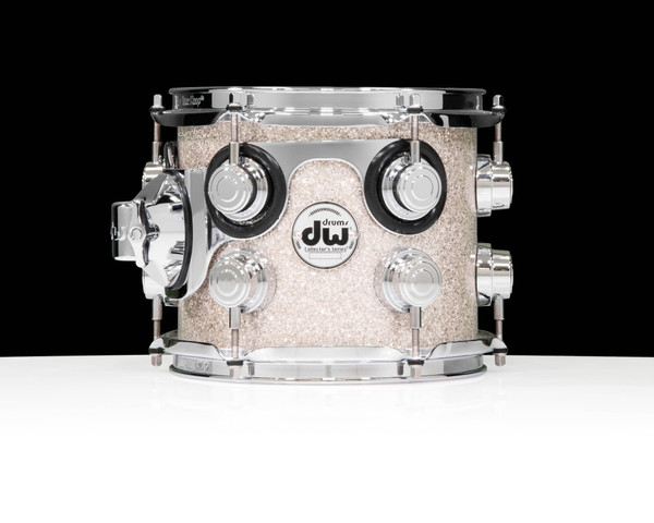 DW Collector's Series SSC Maple 7x8 Tom - Broken Glass with Chrome Hardware (STM) front view