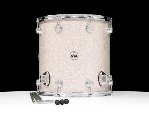 DW Collector's Series SSC Maple 16x16 Floor Tom - Broken Glass with Chrome Hardware
front view