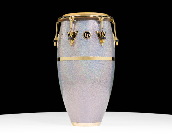 LP Galaxy Fiberglass 12.5" Tumba - Diamond Nebula with Gold Hardware - front view