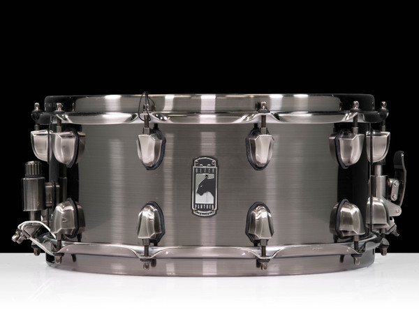 Used Mapex Black Panther Machete 14x6.5 Steel Snare Drum - front view