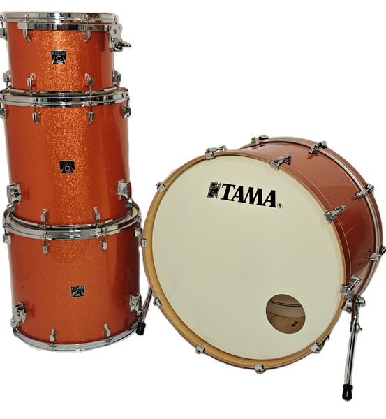 Used - Tama Superstar Classic 4-piece Rock Shell Pack, Tangerine Sparkle (Bags included)