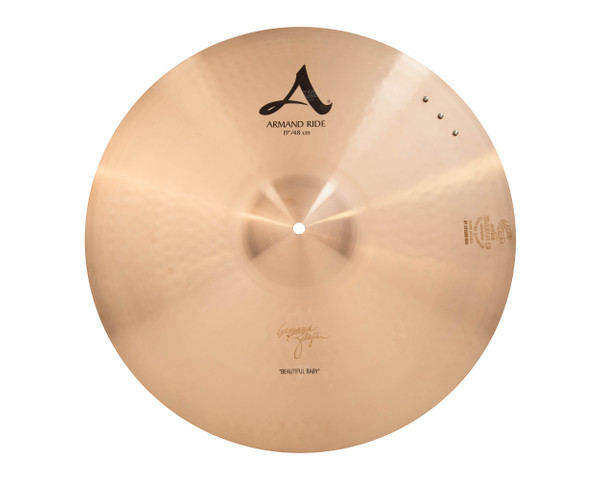Zildjian 19" Armand Zildjian Beautiful Baby Ride Cymbal A0044 front view