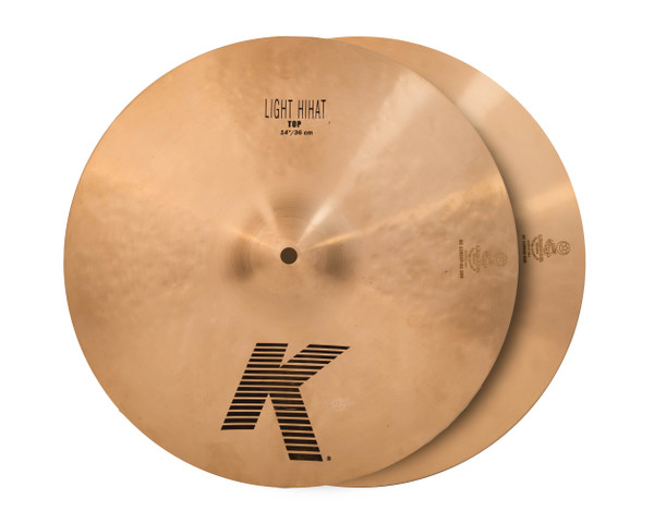 Zildjian 14" K Light Hi Hat Cymbal Pair K0812 front view