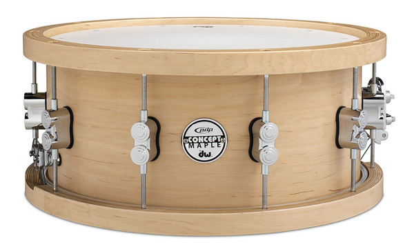 PDP Concept Maple 5.5x14 20 Ply Wood Hoop Snare Drum Natural PDSN5514NAWH