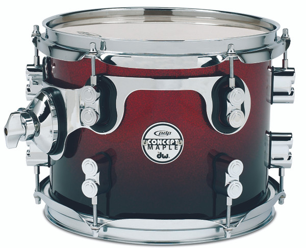 PDP Concept Series Maple 7pc Shell Pack - Red to Black Fade