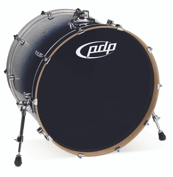 PDP Concept Maple Silver to Black Fade Bass Drum - 18x24