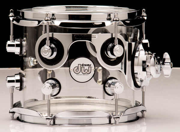 DW Acrylic Design Series Drum 7" x 8" Tom - Clear