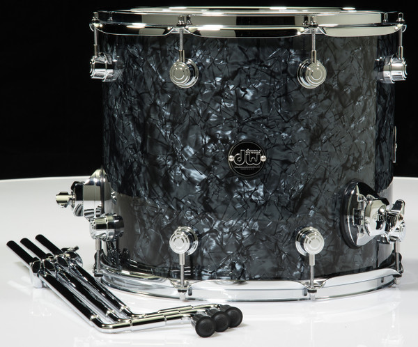 DW Performance Series 12x14 Floor Tom - Black Diamond - Side